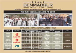 Biaya Umrah, Paket Umroh 2014, 0815.6862.109